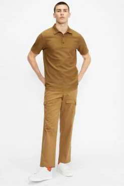 Ted Baker Brown Strict Short Sleeve Waffle Textured Polo Shirt -tedbaker Shop Online unnamed file 4115