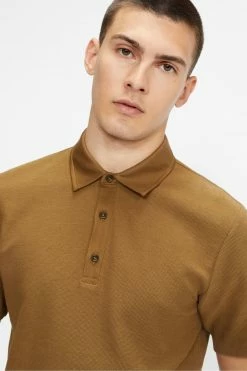 Ted Baker Brown Strict Short Sleeve Waffle Textured Polo Shirt -tedbaker Shop Online unnamed file 4117