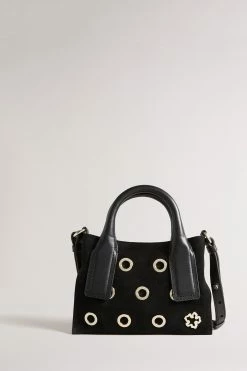 Featured Products 17 Ted Baker Mayzii Black Eyelet Detail Mini Grab Tote Bag