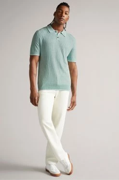 Ted Baker Blue Pitfeld Knitted Stitch Polo Shirt 10 Ted Baker Blue Pitfeld Knitted Stitch Polo Shirt -tedbaker Shop Online unnamed file 4197