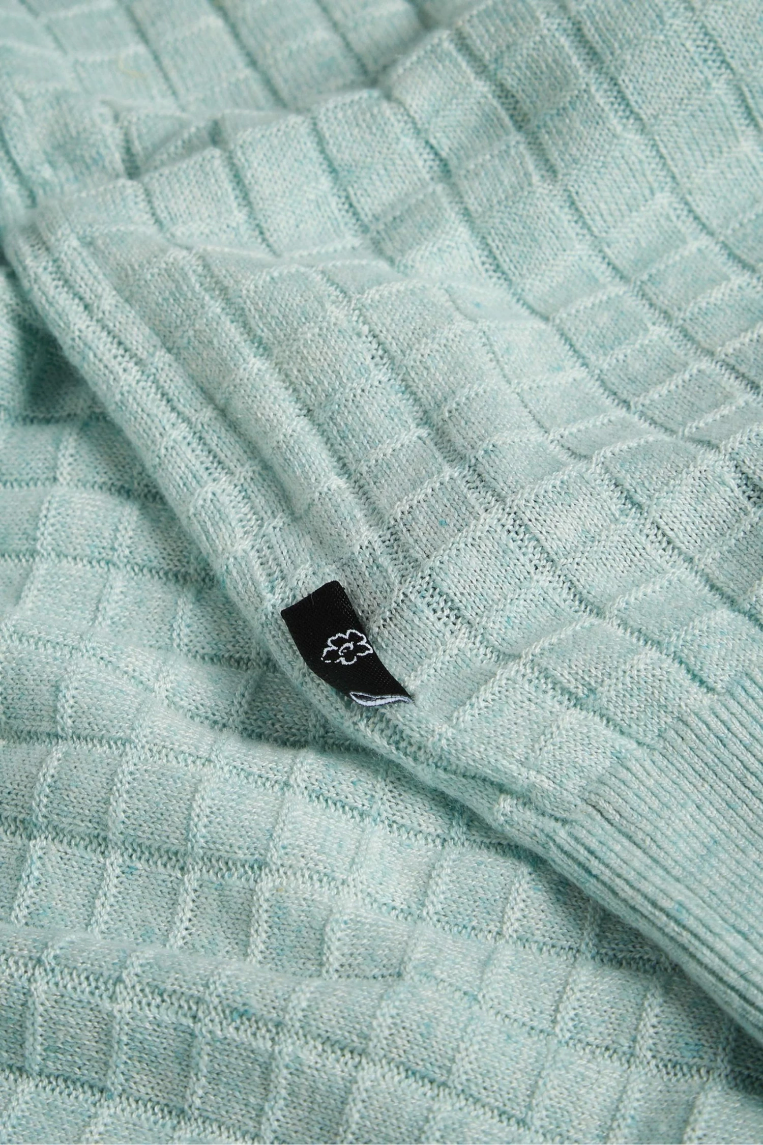 Ted Baker Blue Pitfeld Knitted Stitch Polo Shirt 7 Ted Baker Blue Pitfeld Knitted Stitch Polo Shirt - Image 5