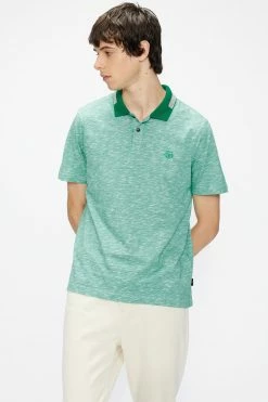Ted Baker Green Dalmor Short Sleeve Space Dyed Polo Shirt