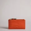 Ted Baker Darcena Tan Branded Webbing Zip Coin Purse