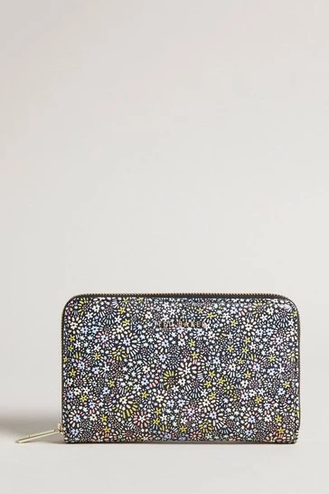 Ted Baker Retra Black Retro Flood Micro Floral Midi Zip Purse 7 Ted Baker Retra Black Retro Flood Micro Floral Midi Zip Purse - Image 5