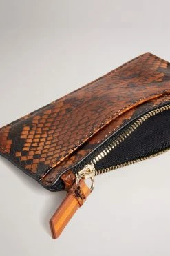 Ted Baker Darcens Brown Branded Webbing Snake Detail Zip Coin Purse -tedbaker Shop Online unnamed file 4404