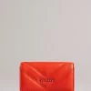 Ted Baker Red Leather Puffer Small Matinee Purse