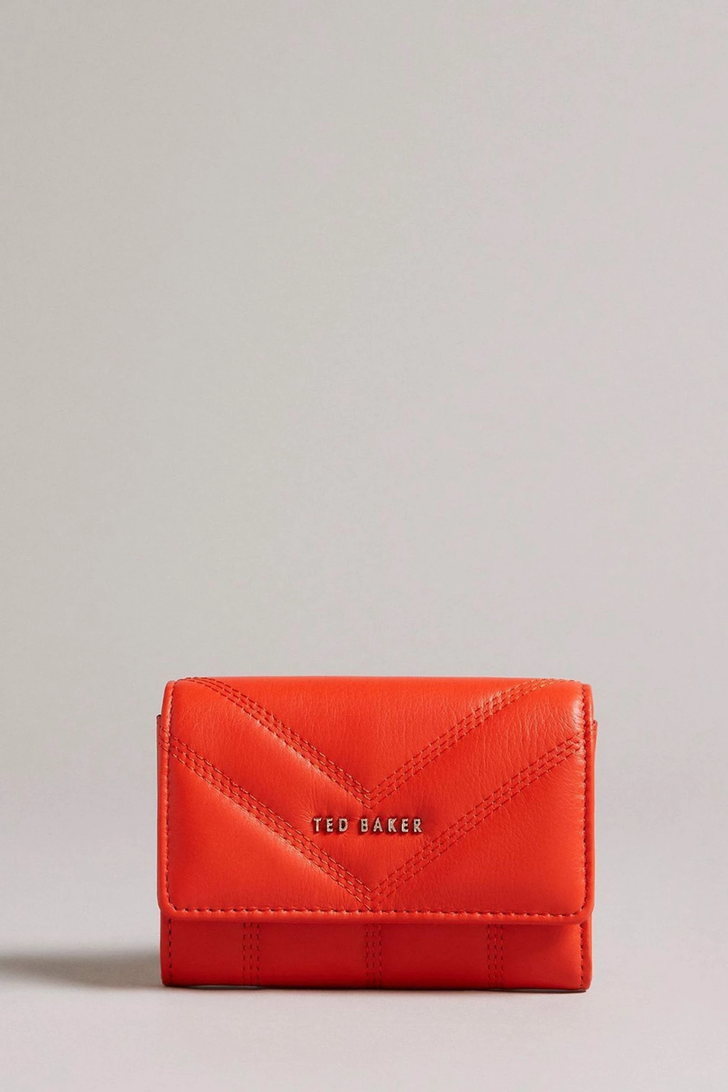 Ted Baker Red Leather Puffer Small Matinee Purse 3 Ted Baker Red Leather Puffer Small Matinee Purse