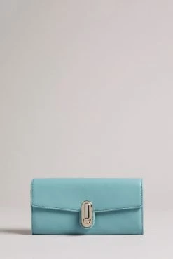 Ted Baker Blue Twist Lock Large Fold Purse