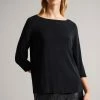 Ted Baker Black Niylah Twist Back Jersey Top