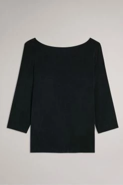 Ted Baker Black Niylah Twist Back Jersey Top -tedbaker Shop Online unnamed file 4539