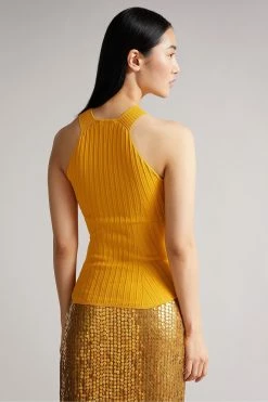 Ted Baker Feoniix Yellow Knitted Halterneck Top 9 Ted Baker Feoniix Yellow Knitted Halterneck Top -tedbaker Shop Online unnamed file 4554