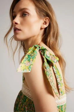 Ted Baker Pela Mid Green Lace Insert Peplum Top -tedbaker Shop Online unnamed file 4597