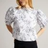 Ted Baker White Luulah Puff Sleeve Tie Back Top 2 Ted Baker White Luulah Puff Sleeve Tie Back Top -tedbaker Shop Online unnamed file 4605