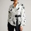 Ted Baker Eddith White Integral Wrap Detail Top With Belt