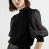 Ted Baker Black Micaeli Organza Volume Sleeve Top 1 Ted Baker Black Micaeli Organza Volume Sleeve Top -tedbaker Shop Online unnamed file 4617