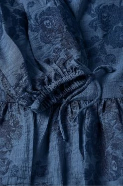 Ted Baker Kaarin Blue Exaggerated Puff Sleeve Top -tedbaker Shop Online unnamed file 4632