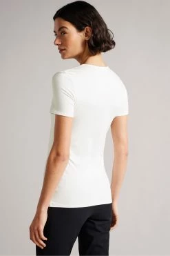 Ted Baker Gerbela White Square Neck Short Sleeve Top -tedbaker Shop Online unnamed file 4641