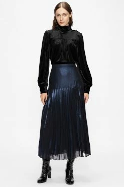 Ted Baker Black Ozma Velvet With Yoke Detail Blouse -tedbaker Shop Online unnamed file 4655