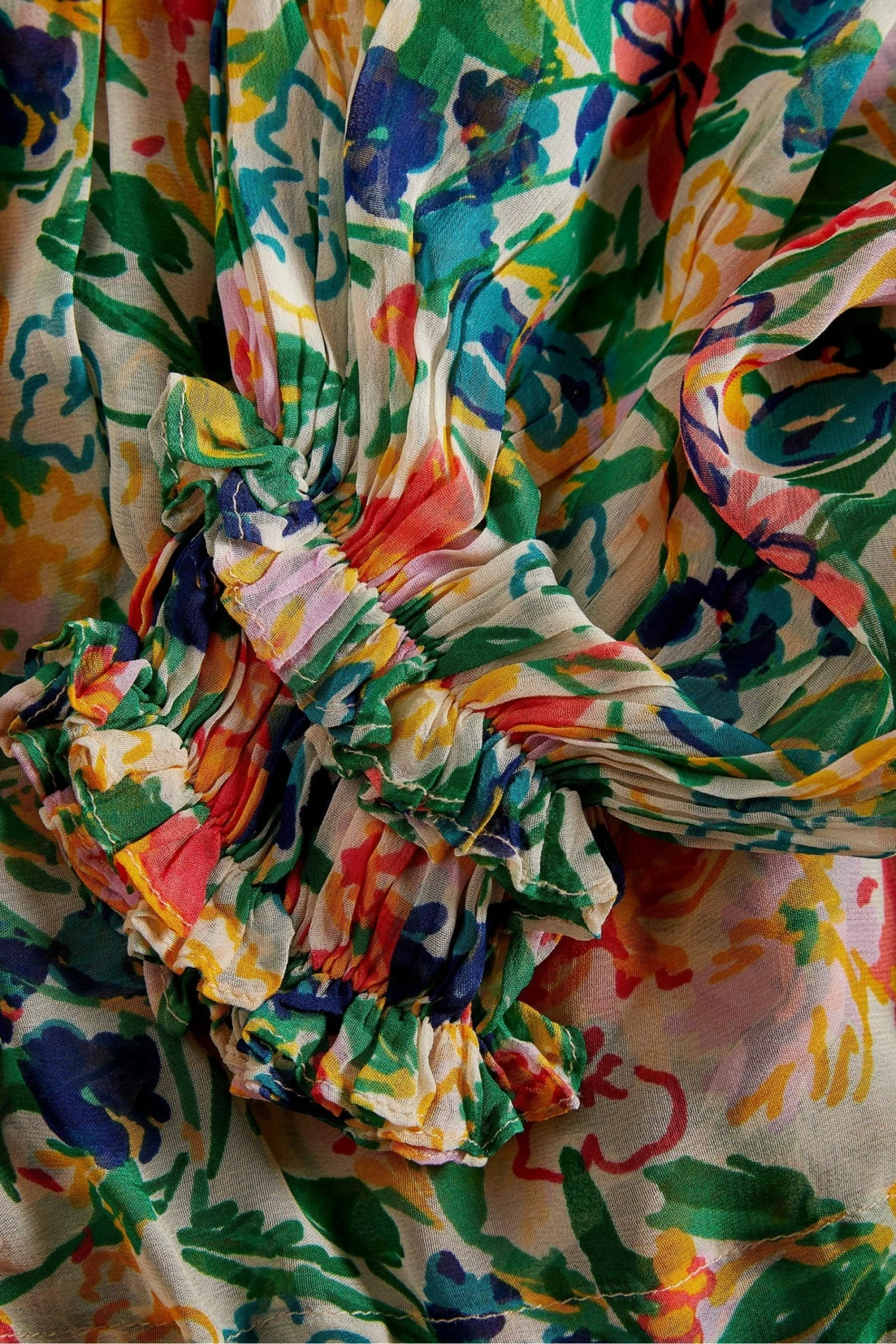 Ted Baker Kesara White Printed Blouse With Tie Waist 7 Ted Baker Kesara White Printed Blouse With Tie Waist - Image 5