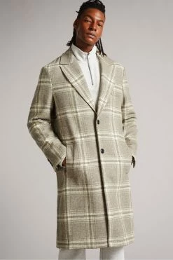 Ted Baker Natural Ogle Relaxed Fit Check Coat -tedbaker Shop Online unnamed file 4702