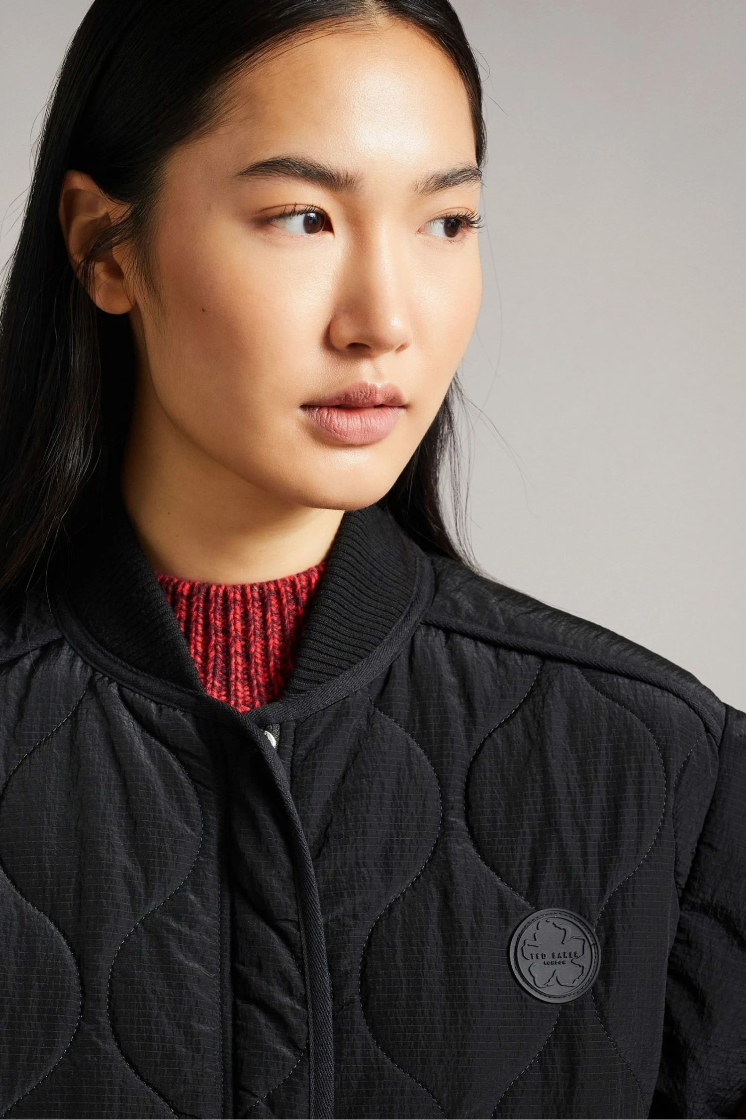 Ted Baker Black Ariez Long Length Onion Quilted Sleeveless Coat 5 Ted Baker Black Ariez Long Length Onion Quilted Sleeveless Coat - Image 3