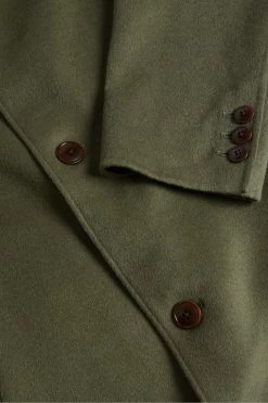 Ted Baker Powpow Green Double Splitable Wool Car Coat -tedbaker Shop Online unnamed file 4726