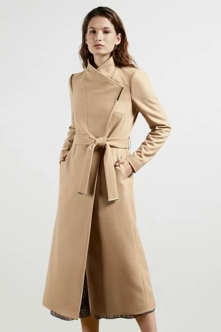 Ted Baker Rosell Long Length Wool Wrap Coat Cream 7 Ted Baker Rosell Long Length Wool Wrap Coat Cream - Image 5