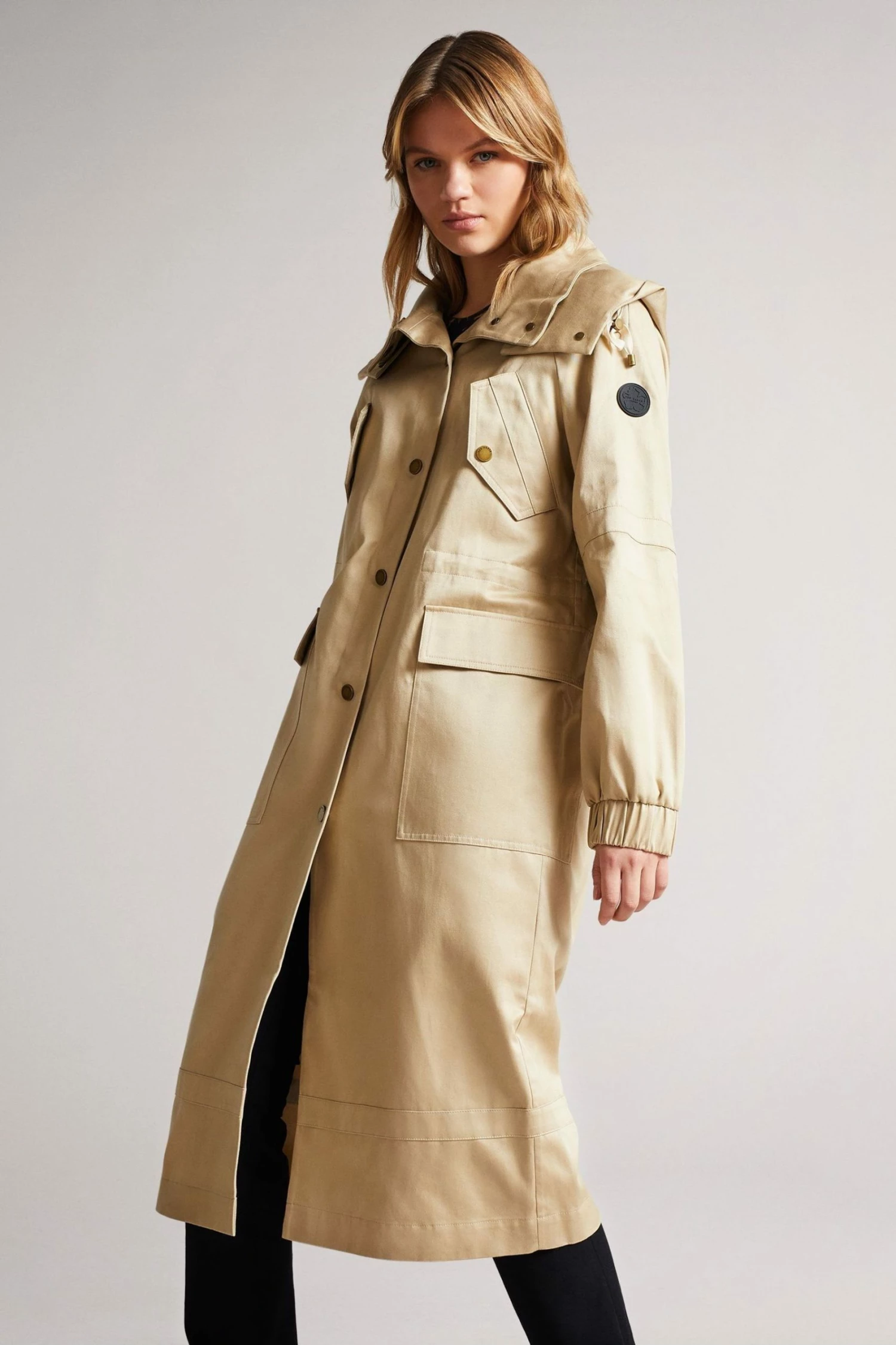 Ted Baker Jjojo Light Brown Cotton Twill Mac With Detachable Lining 3 Ted Baker Jjojo Light Brown Cotton Twill Mac With Detachable Lining