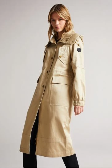 Ted Baker Jjojo Light Brown Cotton Twill Mac With Detachable Lining 5 Ted Baker Jjojo Light Brown Cotton Twill Mac With Detachable Lining - Image 3
