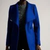 Ted Baker Blue Rosess Short Wool Wrap Coat