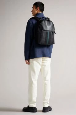 Ted Baker Black Esentle Striped Pu Backpack -tedbaker Shop Online unnamed file 479
