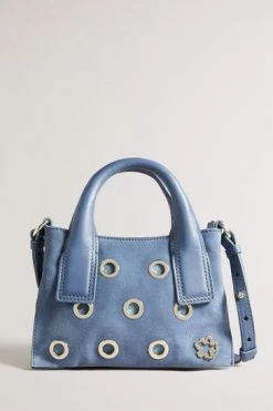 Ted Baker Sky-Blue Mayzii Eyelet Detail Mini Grab Tote Bag 11 Ted Baker Sky-Blue Mayzii Eyelet Detail Mini Grab Tote Bag -tedbaker Shop Online unnamed file 485