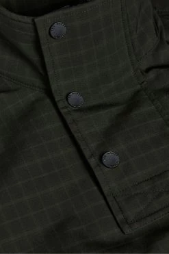 Ted Baker Mens Green Dafen Khaki Checked Overhead Funnel Neck Coat -tedbaker Shop Online unnamed file 4908