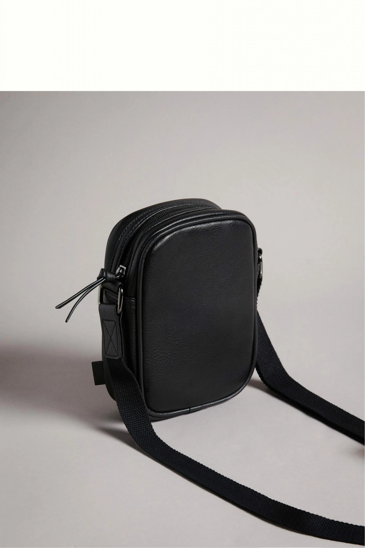 Ted Baker Black Evver Striped Pu Flight Bag 4 Ted Baker Black Evver Striped Pu Flight Bag - Image 2