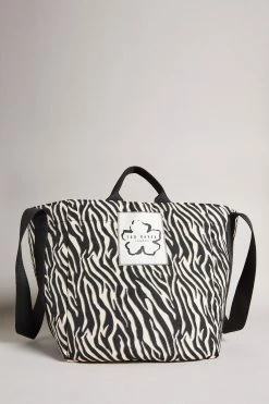 Ted Baker Cayzeba White Zebra Detail Large Nylon Tote Bag -tedbaker Shop Online unnamed file 497