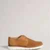 Ted Baker Mens Brown Lawton Suede Lace Up Shoes