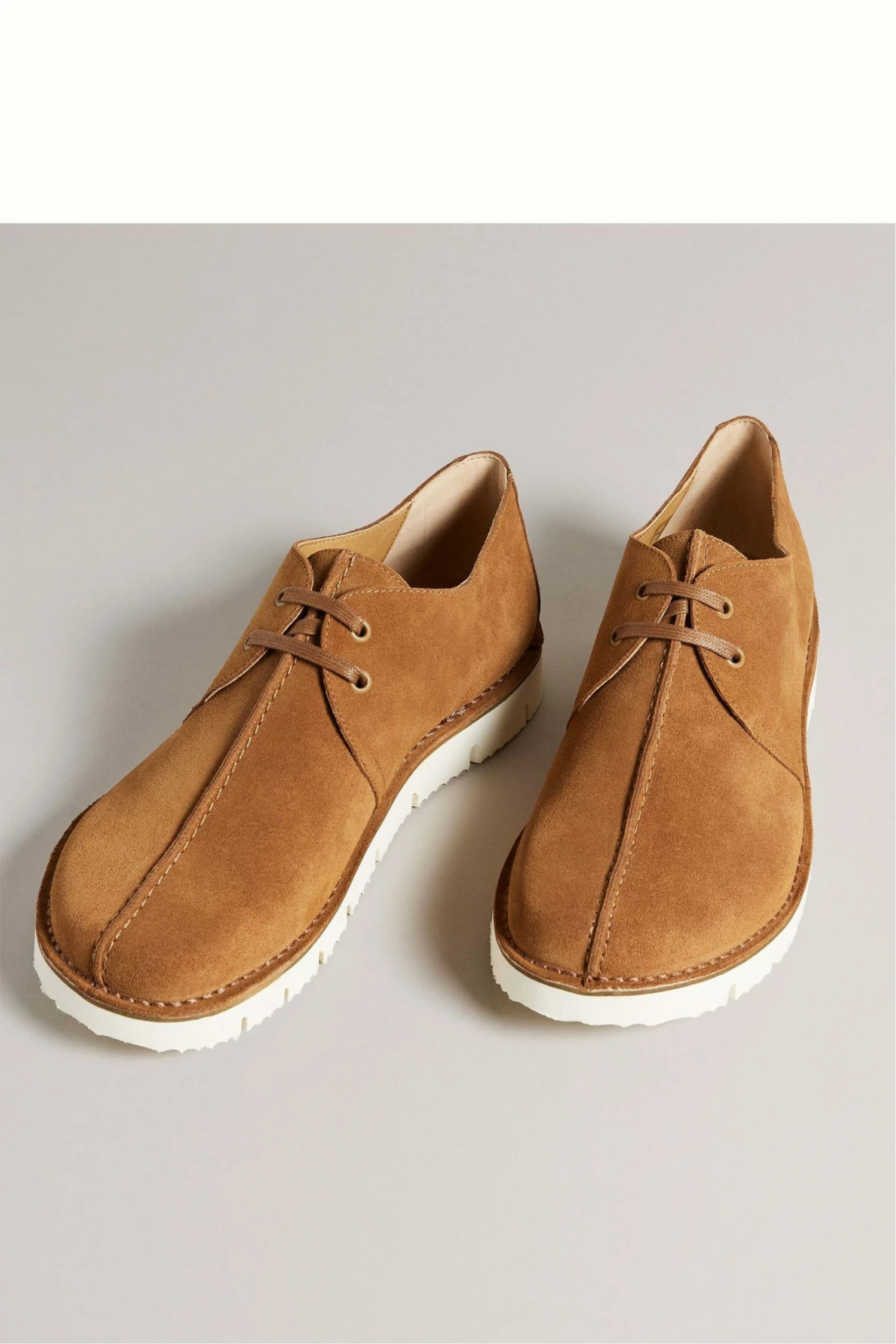 Ted Baker Mens Brown Lawton Suede Lace Up Shoes 4 Ted Baker Mens Brown Lawton Suede Lace Up Shoes - Image 2
