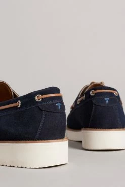 Ted Baker Darrol Navy Blue Suede Boat Shoes -tedbaker Shop Online unnamed file 4993