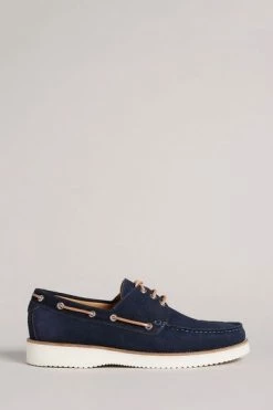 Ted Baker Darrol Navy Blue Suede Boat Shoes -tedbaker Shop Online unnamed file 4994