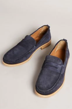 Ted Baker Alfey Navy Suede Moccasin Shoes -tedbaker Shop Online unnamed file 5023