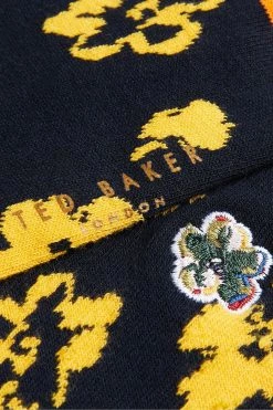 Ted Baker Mens Blue Flowtwo Flower Pattern Socks -tedbaker Shop Online unnamed file 5062