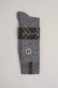 Ted Baker Boelow Grey Flower Embroidery Socks -tedbaker Shop Online unnamed file 5091