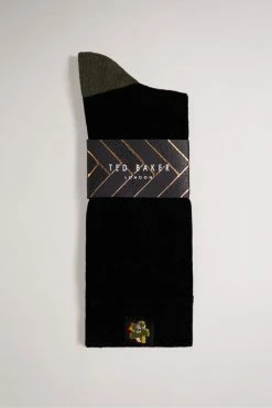 Ted Baker Black Plain Socks
