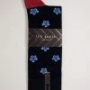 Ted Baker Navy Blue Geometric Flower Pattern Socks