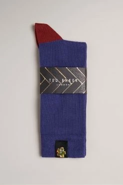 Ted Baker Classic Mid Blue Plain Socks