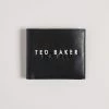 Ted Baker Shaun Black Bifold Wallet With Rubberised Branding