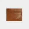Ted Baker Rifle Embossed Corner Leather Cardholder Brown