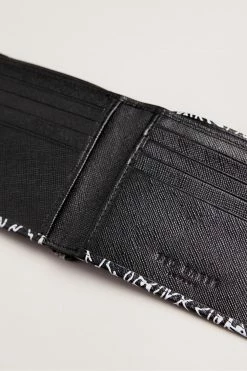 Ted Baker Stans Black Scribble Leather Bifold -tedbaker Shop Online unnamed file 5217