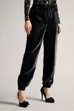 Ted Baker Black Pu Satin Relaxed Joggers 10 Ted Baker Black Pu Satin Relaxed Joggers -tedbaker Shop Online unnamed file 5291