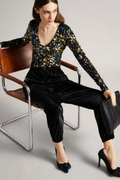 Ted Baker Black Pu Satin Relaxed Joggers 13 Ted Baker Black Pu Satin Relaxed Joggers -tedbaker Shop Online unnamed file 5294